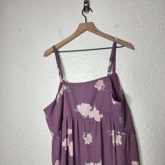 Torrid Plus Size Lexie Purple Floral Georgette Babydoll Cami  Plus Size 2X - Picture 8 of 9